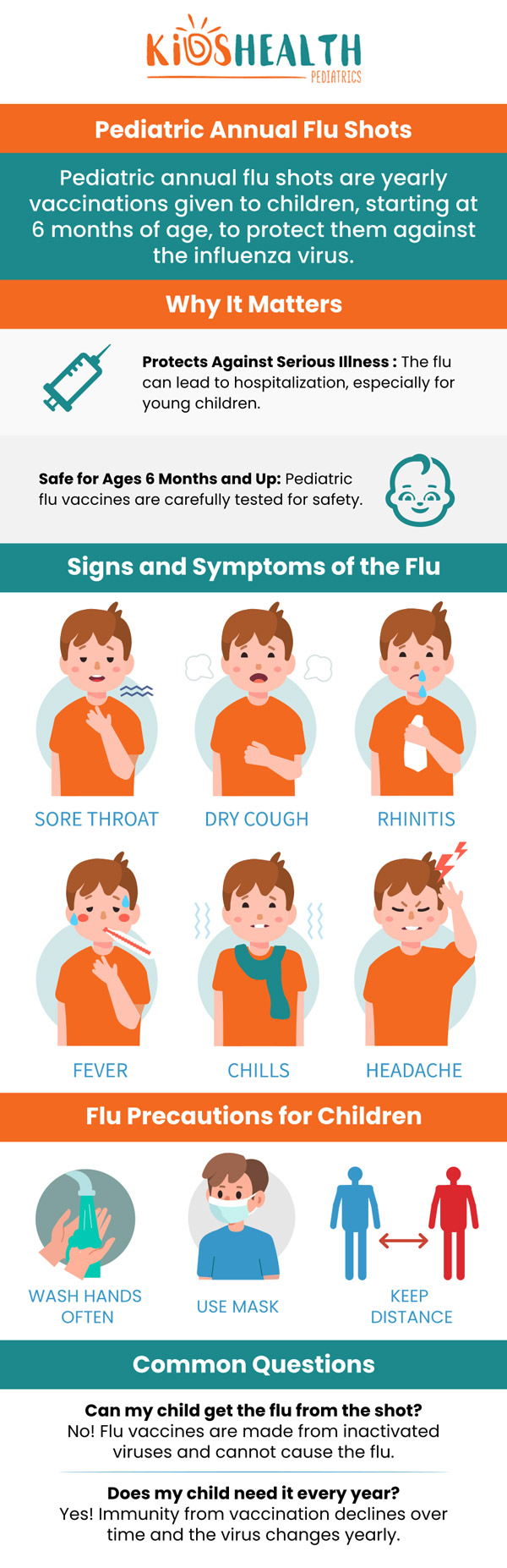 At KidsHealth Pediatrics, we provide the annual flu shot for children of all ages. Dr. Maria Nabong and her team ensure that your child receives the flu vaccine on time each year to help protect them from seasonal flu and its complications. Keeping your child up to date with their flu vaccination is an important step in maintaining their health throughout the year. For more information contact us today or book an appointment online. We have pediatric clinics in Scottsdale, AZ and Glendale, AZ. At KidsHealth Pediatrics, we provide the annual flu shot for children of all ages. Dr. Maria Nabong and her team ensure that your child receives the flu vaccine on time each year to help protect them from seasonal flu and its complications. Keeping your child up to date with their flu vaccination is an important step in maintaining their health throughout the year. For more information contact us today or book an appointment online. We have pediatric clinics in Scottsdale, AZ and Glendale, AZ.