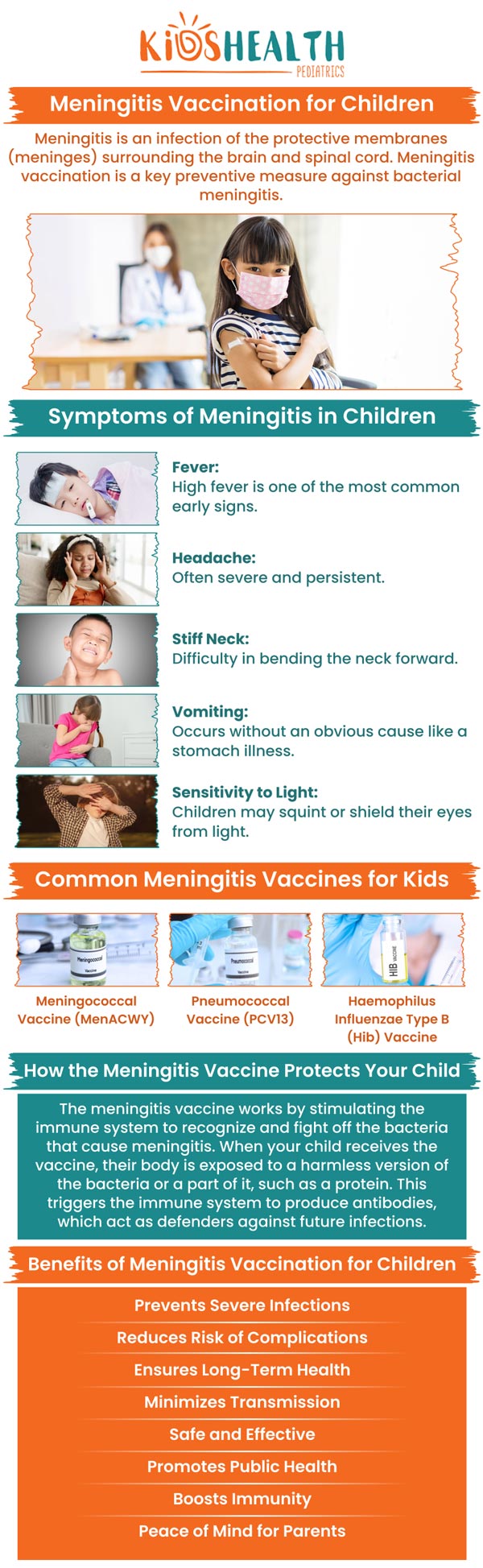 Meningitis is a serious medical condition characterized by inflammation of the protective membranes covering the brain and spinal cord. It can be caused by various pathogens such as bacteria, viruses, or fungi, and prompt diagnosis and treatment are essential to prevent complications. Dr. Maria Nabong offers meningitis vaccination at Kidshealth Pediatric. For more information, please contact us or book an appointment online. We Have two Pediatric Clinics in Scottsdale, AZ & Glendale, AZ. Meningitis is a serious medical condition characterized by inflammation of the protective membranes covering the brain and spinal cord. It can be caused by various pathogens such as bacteria, viruses, or fungi, and prompt diagnosis and treatment are essential to prevent complications. Dr. Maria Nabong offers meningitis vaccination at Kidshealth Pediatric. For more information, please contact us or book an appointment online. We Have two Pediatric Clinics in Scottsdale, AZ & Glendale, AZ.