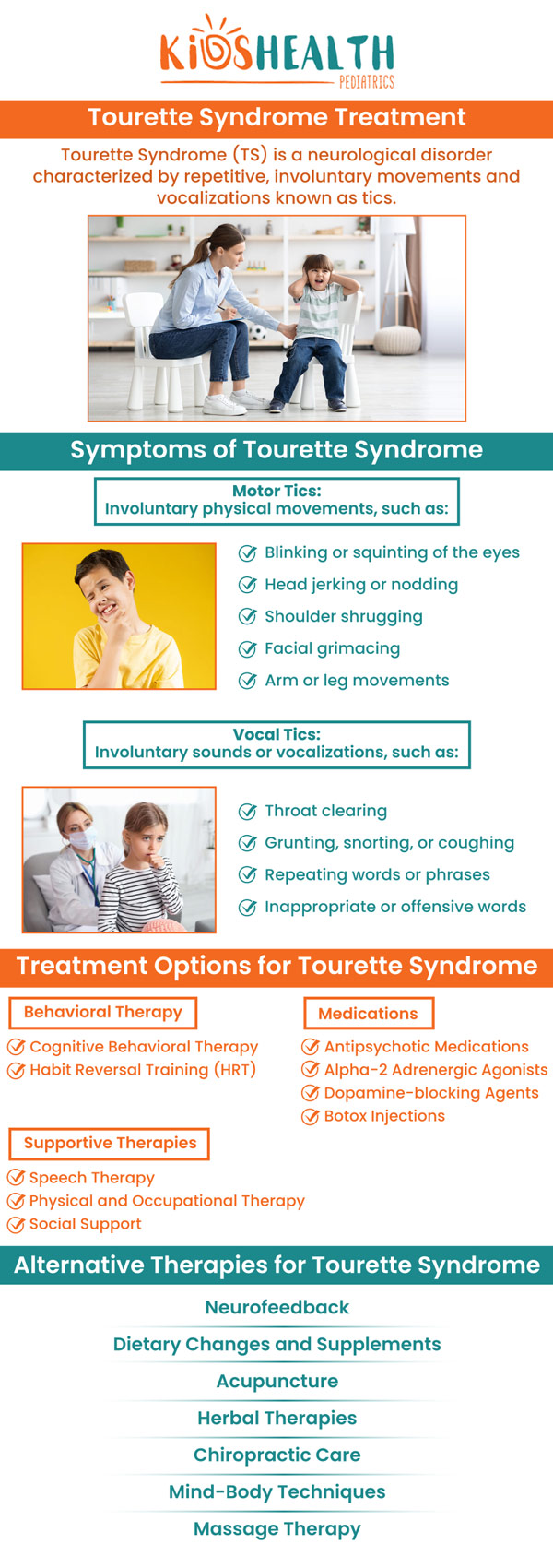 Tourette syndrome (TS) is a neurological condition characterized by abrupt, uncontrollable, rapid, repetitive movements or vocalizations known as tics. Dr. Maria Nabong offers Tourette Syndrome treatment at Kidshealth Pediatric. Reach out to talk to one of our friendly and experienced staff members today or book an appointment online. We Have 2 Pediatric Clinics in Scottsdale, AZ & Glendale, AZ.