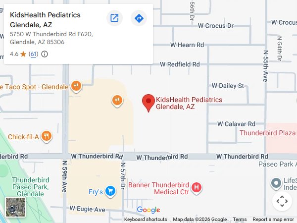 Directions From Your Location to KidsHealth Pediatrics in Glendale, AZ Directions From Your Location to KidsHealth Pediatrics in Glendale, AZ